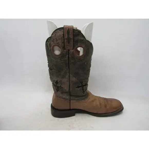 Ariat Mens Size 11 B Narrow Width Brown Leather Buckaroo Cowboy Western Boots